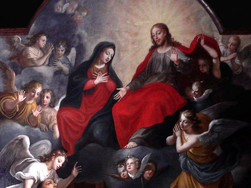 1614-Daniel Hallé - Cristo e la Vergine appaiono a San Francesco, 1671